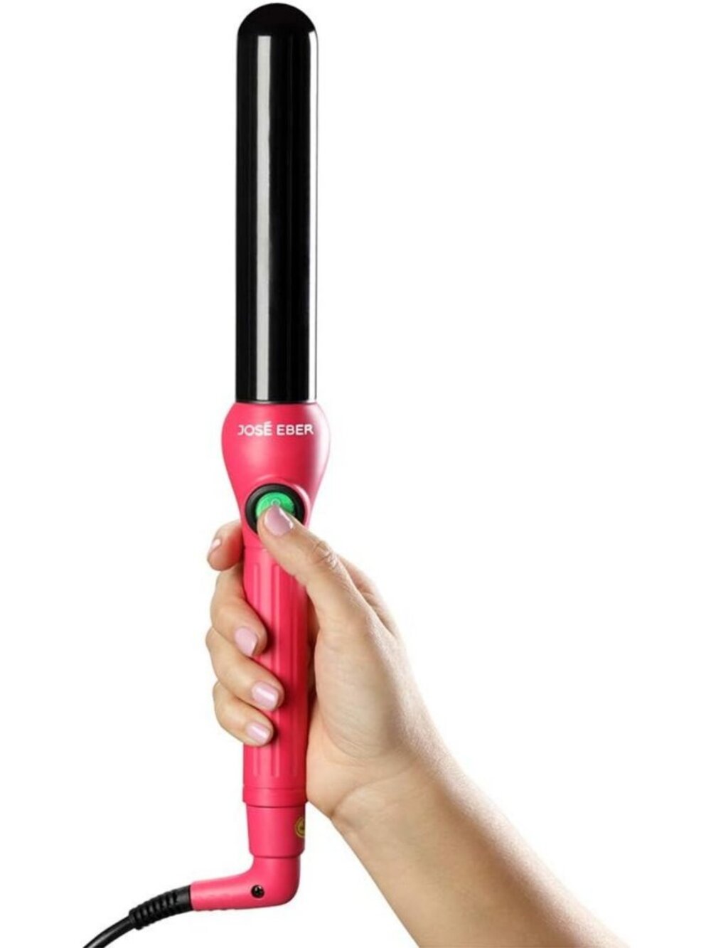 32mm Clipless Curling Iron - Pink Tourmaline Ceramic Hair Wand for Gorgeous